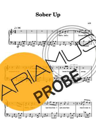 AJR Sober Up score for Klavier