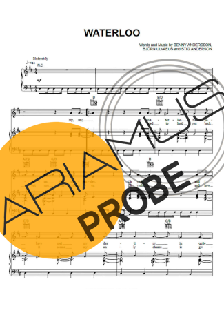 Abba Waterloo score for Klavier