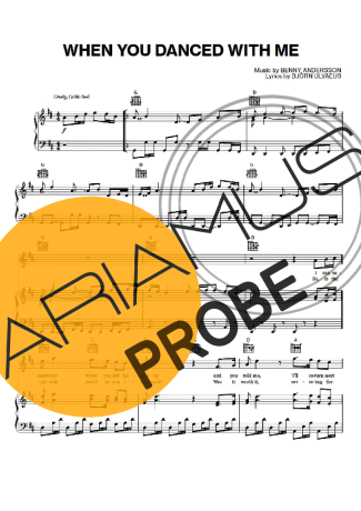 Abba When You Danced With Me score for Klavier