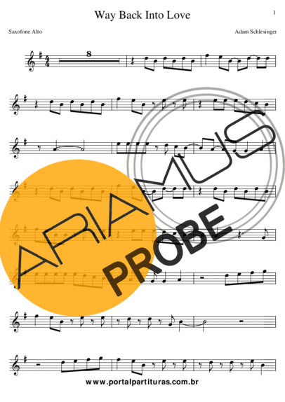 Adam Schlesinger Way Back into Love (movie Music and Lyrics) score for Alt-Saxophon