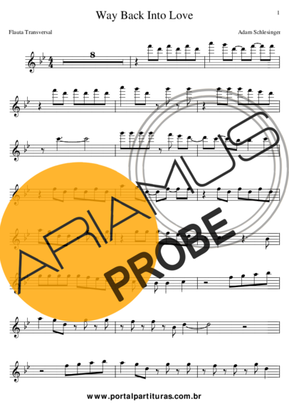 Adam Schlesinger Way Back into Love (movie Music and Lyrics) score for Flote