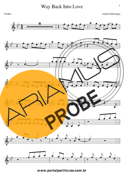 Adam Schlesinger Way Back into Love (movie Music and Lyrics) score for Violine