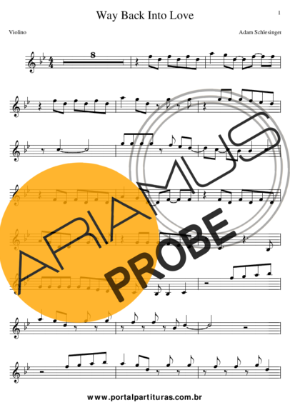 Adam Schlesinger Way Back into Love (movie Music and Lyrics) score for Geigen