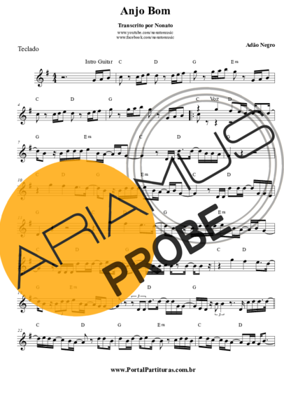 Adão Negro Anjo Bom score for Keys