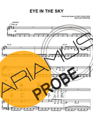 Alan Parsons Project Eye In The Sky score for Klavier