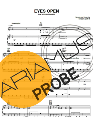 Alan Parsons Project Eyes Open score for Klavier