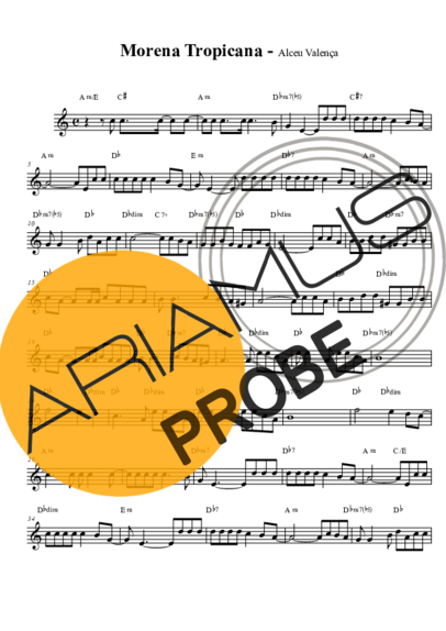 Alceu Valença Morena Tropicana score for Alt-Saxophon