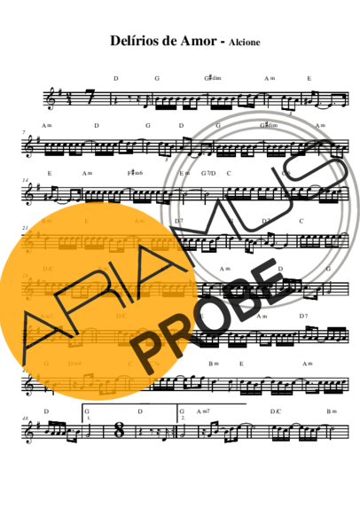 Alcione Delírios de Amor score for Alt-Saxophon