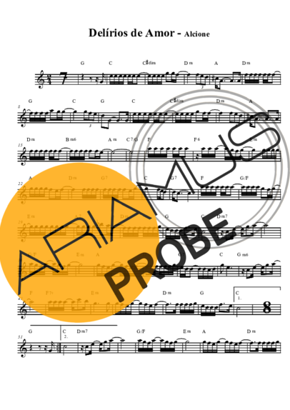 Alcione Delírios de Amor score for Tenor-Saxophon Sopran (Bb)