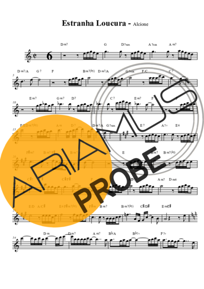Alcione Estranha Loucura score for Alt-Saxophon
