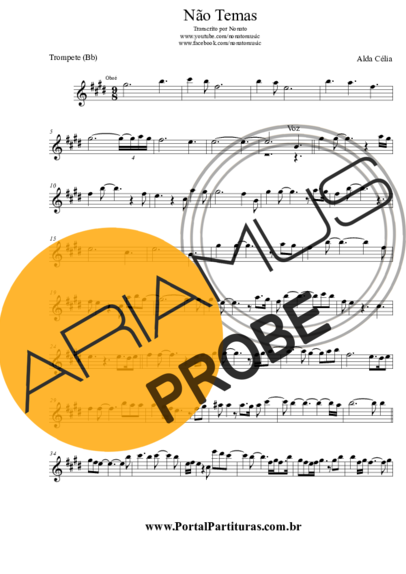 Alda Célia Não Temas score for Trompete