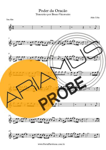 Alda Célia Poder da Oração score for Alt-Saxophon