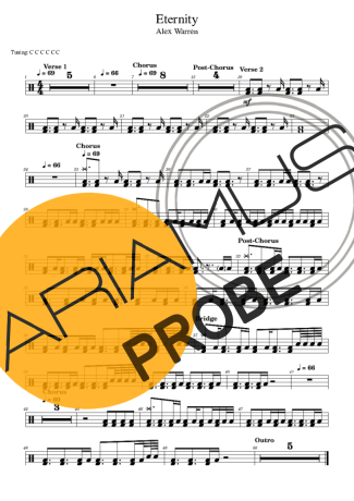 Alex Warren Eternity score for Schlagzeug