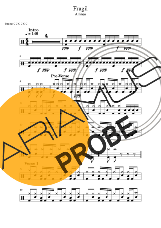 Allison Fragil score for Schlagzeug
