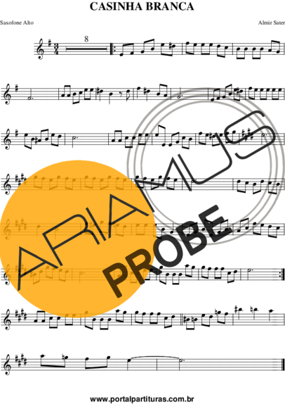 Almir Sater Casinha Branca (Você Vai Gostar) score for Alt-Saxophon