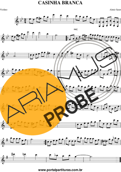 Almir Sater Casinha Branca (Você Vai Gostar) score for Violine