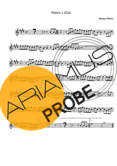 Altemar Dutra Matriz ou Filial score for Alt-Saxophon