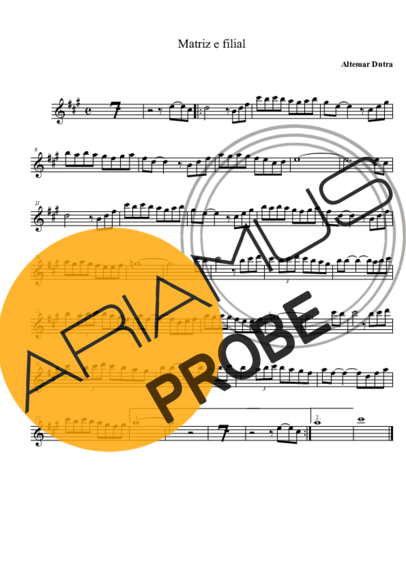 Altemar Dutra Matriz ou Filial score for Tenor-Saxophon Sopran (Bb)