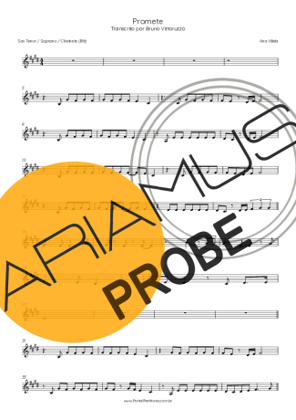 Ana Vilela Promete score for Tenor-Saxophon Sopran (Bb)