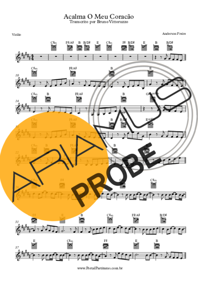 Anderson Freire Acalma O Meu Coração score for Akustische Gitarre
