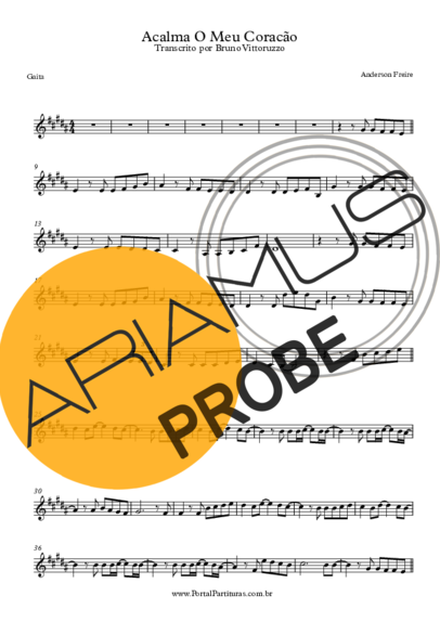 Anderson Freire Acalma O Meu Coração score for Mundharmonica