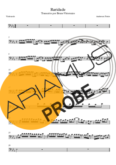 Anderson Freire Raridade score for Cello