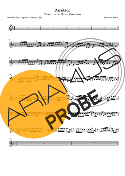 Anderson Freire Raridade score for Tenor-Saxophon Sopran (Bb)