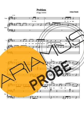 Ariana Grande Problem score for Klavier