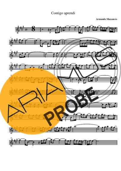Armando Manzanero Contigo Aprendi score for Alt-Saxophon