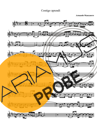 Armando Manzanero Contigo Aprendi score for Klarinette (Bb)