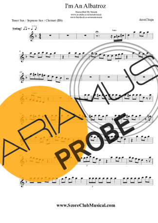 AronChupa I´m An Albatroz score for Klarinette (Bb)