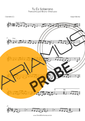 Asaph Borba Tu És Soberano score for Klarinette (C)