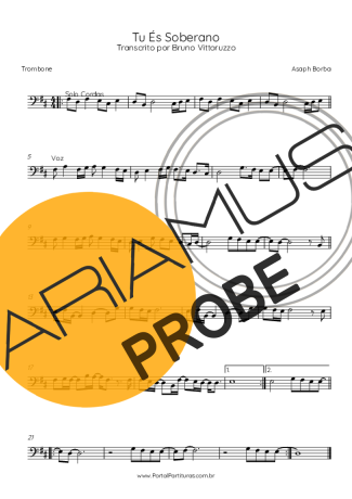 Asaph Borba Tu És Soberano score for Posaune