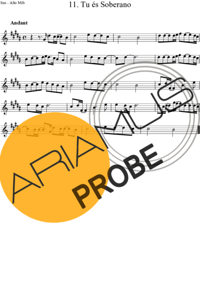 Asaph Borba Tu és Soberano score for Alt-Saxophon