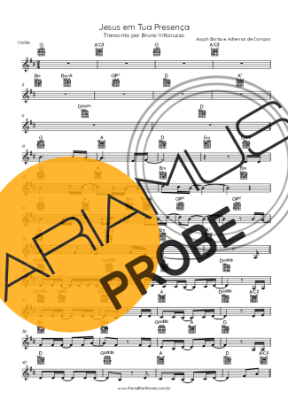 Asaph Borba e Adhemar de Campos Jesus Em Tua Presença score for Akustische Gitarre