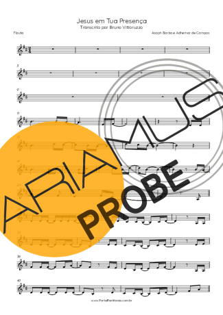 Asaph Borba e Adhemar de Campos Jesus Em Tua Presença score for Floete