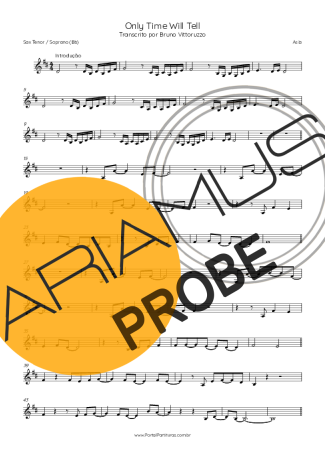 Asia Only Time Will Tell score for Tenor-Saxophon Sopran (Bb)