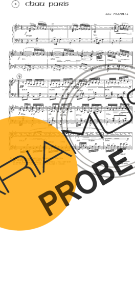 Astor Piazzolla Chau Paris score for Klavier