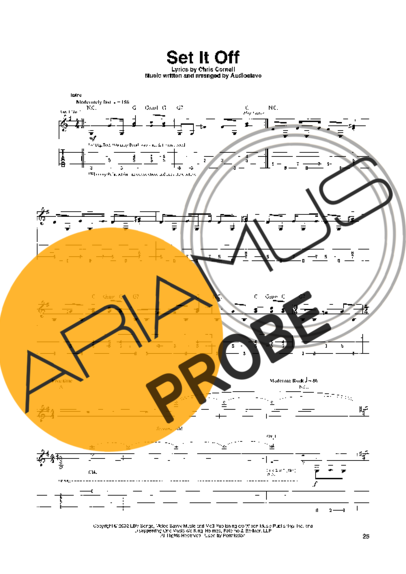 Audioslave Set It Off score for Gitarre