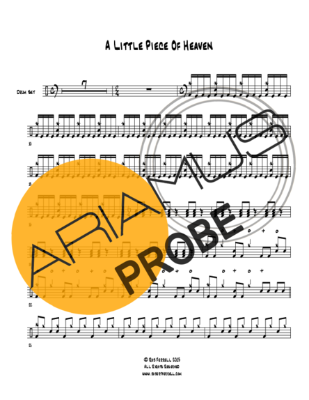 Avenged Sevenfold A Little Piece Of Heaven score for Schlagzeug