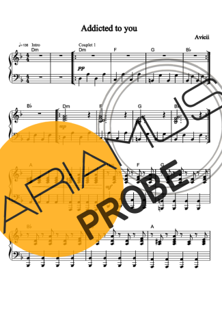 Avicii Addicted To You score for Klavier