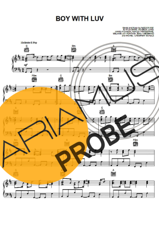 BTS Boy With Luv score for Klavier
