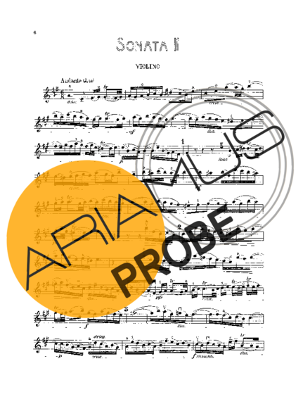 Bach Violin Sonata BWV1015 score for Geigen