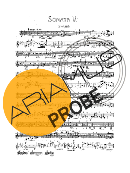 Bach Violin Sonata BWV1018 score for Geigen