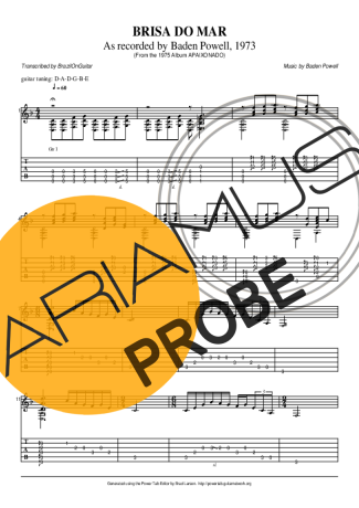 Baden Powell Brisa Do Mar score for Akustische Gitarre