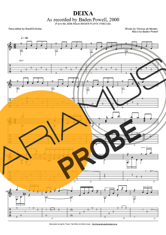 Baden Powell Deixa score for Akustische Gitarre