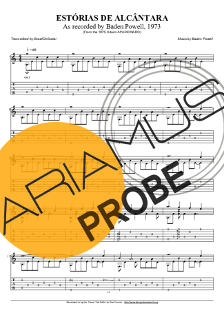 Baden Powell Estórias De Alcântara score for Akustische Gitarre