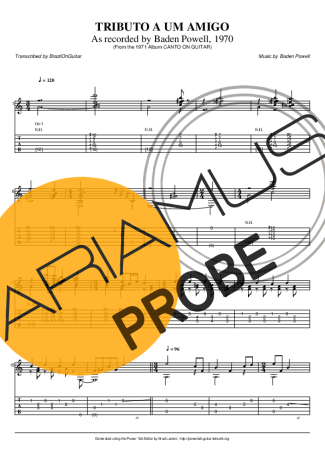 Baden Powell Tributo A Um Amigo score for Akustische Gitarre