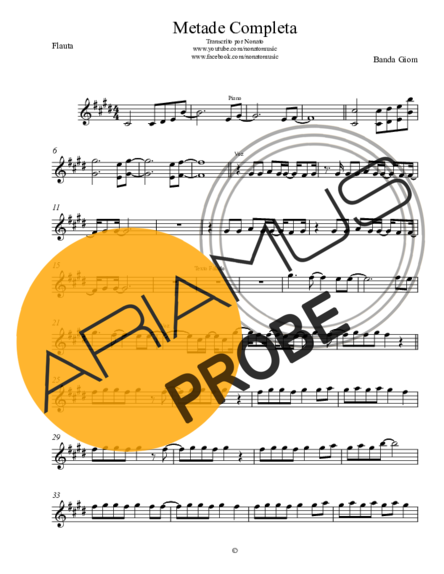 Banda Giom Metade Completa score for Floete