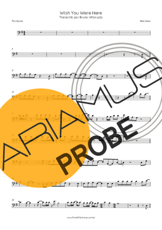 Bee Gees Wish You Were Here score for Posaune